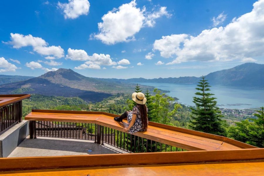 Volcano and Lake View